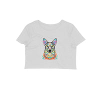 Stepevoli Clothing - Crop Top (Women) - Happy Corgi (11 Colours)
