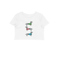 Stepevoli Clothing - Crop Top (Women) - Three Dachshunds (12 Colours)