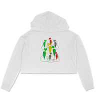 Stepevoli Clothing - Crop Hoodie (Women) - Sassy Kitties (6 Colours)