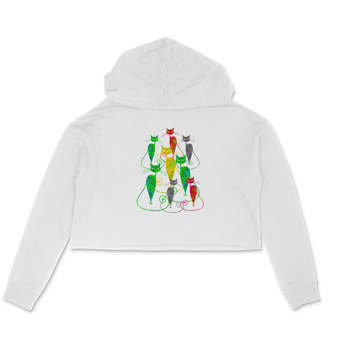 Stepevoli Clothing - Crop Hoodie (Women) - Sassy Kitties (6 Colours)