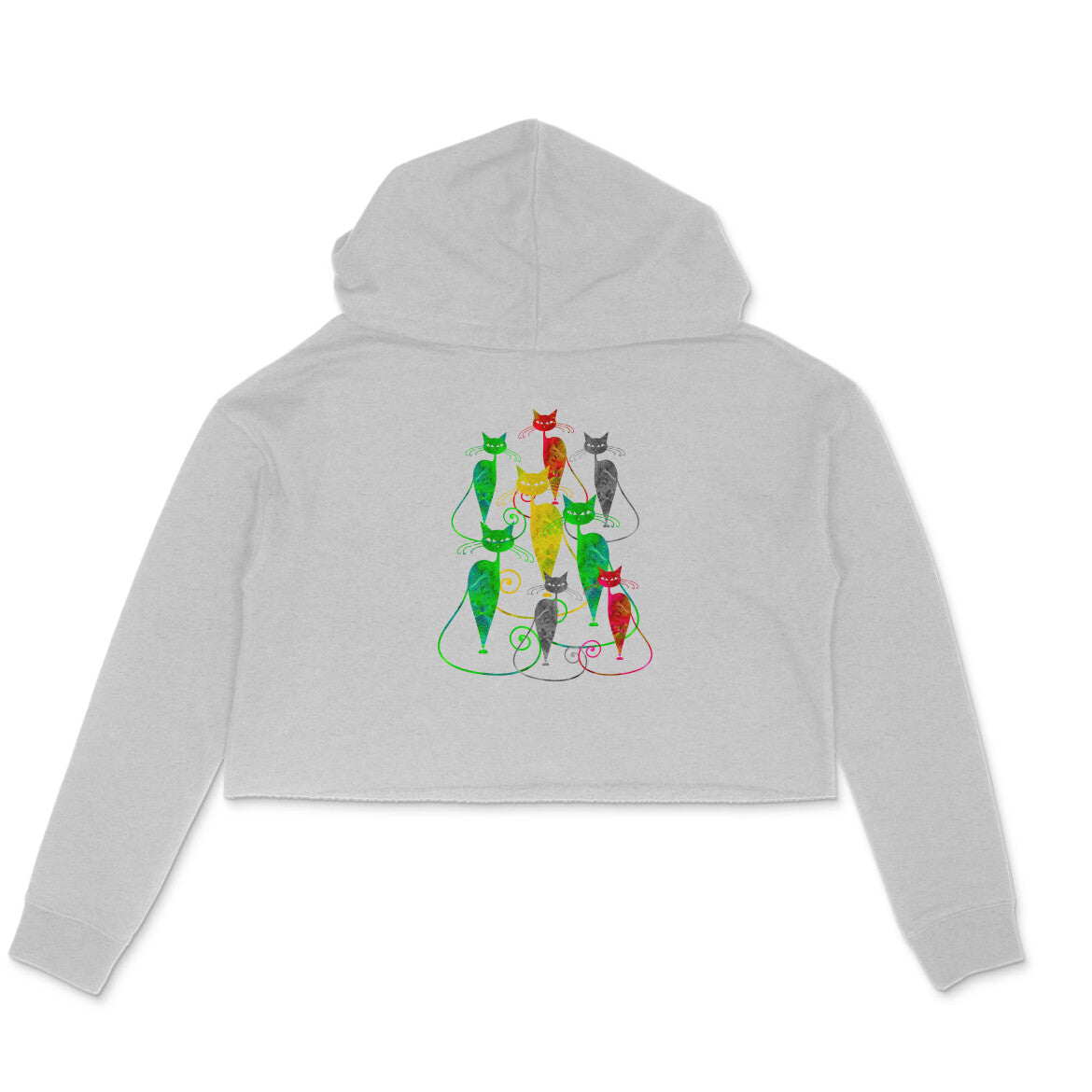 Stepevoli Clothing - Crop Hoodie (Women) - Sassy Kitties (6 Colours)