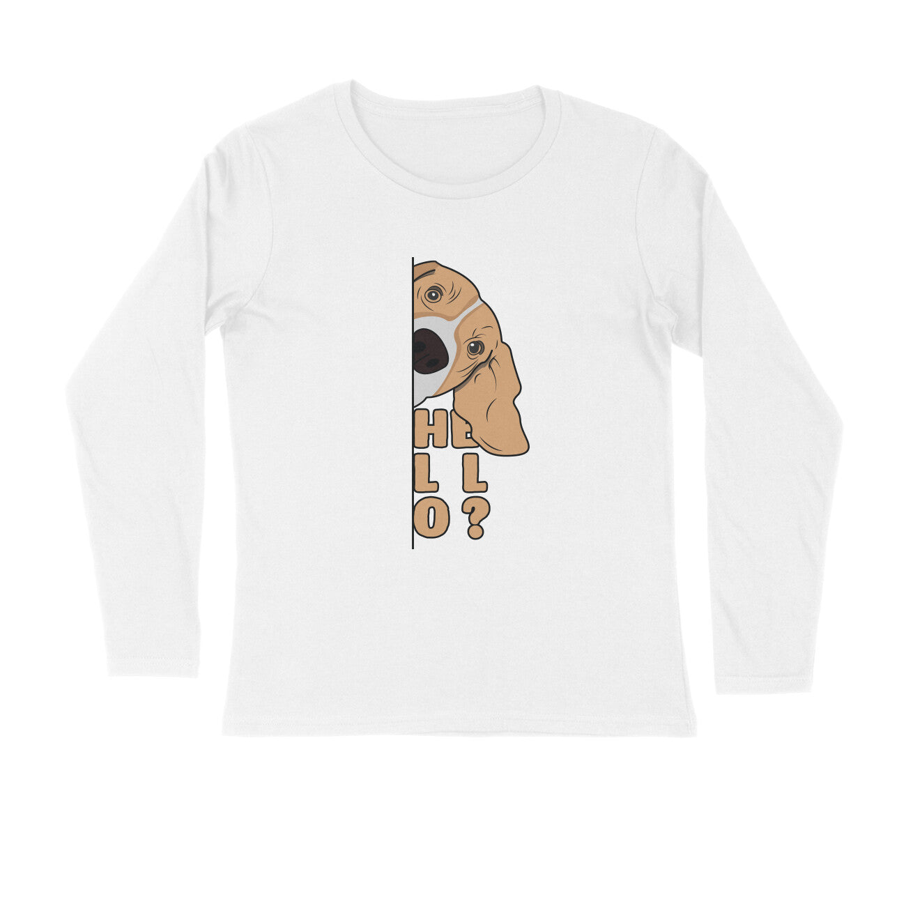 Stepevoli Clothing - Full Sleeves Round Neck (Men) - Basset Hound Hello (7 Colours)