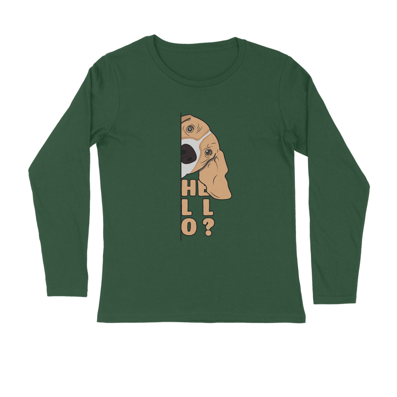 Stepevoli Clothing - Full Sleeves Round Neck (Men) - Basset Hound Hello (7 Colours)