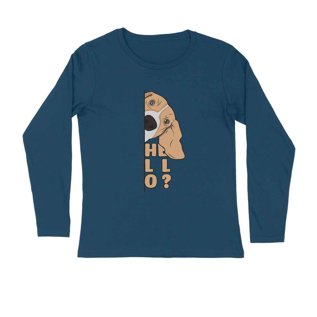 Stepevoli Clothing - Full Sleeves Round Neck (Men) - Basset Hound Hello (7 Colours)