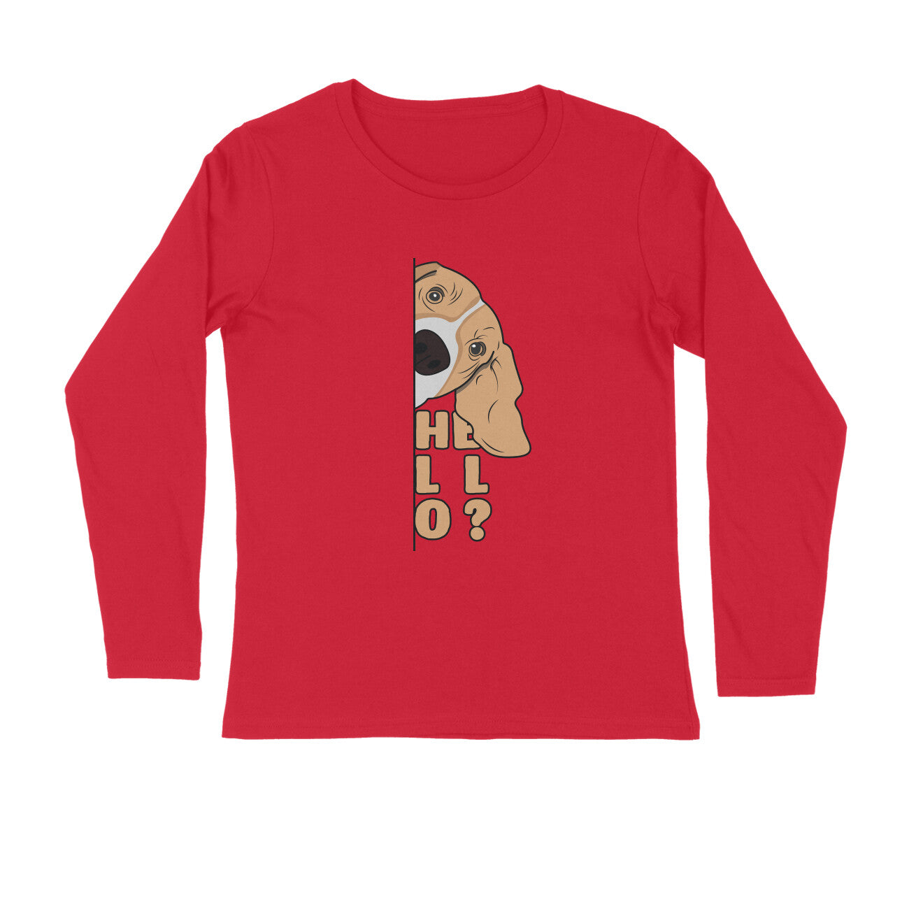 Stepevoli Clothing - Full Sleeves Round Neck (Men) - Basset Hound Hello (7 Colours)