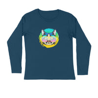 Stepevoli Clothing - Full Sleeves Round Neck (Men) - Cat With Glasses (7 Colours)