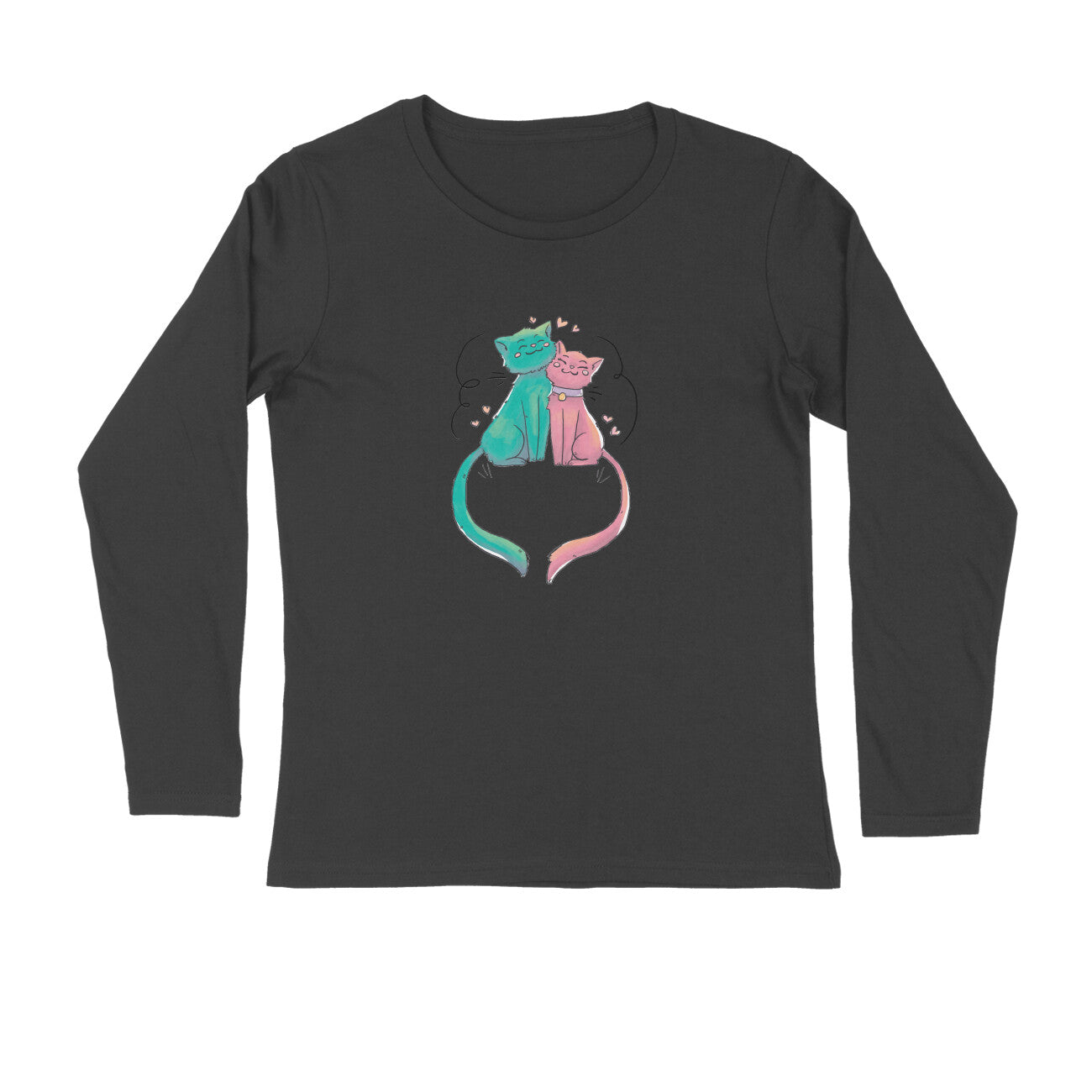 Stepevoli Clothing - Full Sleeves Round Neck (Men) - Cats In Love (7 Colours)