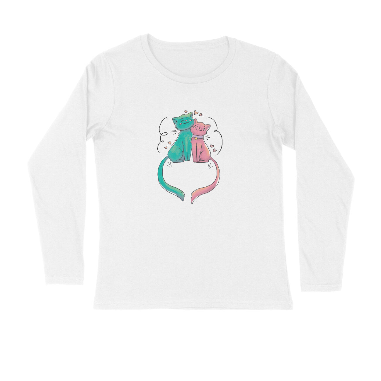 Stepevoli Clothing - Full Sleeves Round Neck (Men) - Cats In Love (7 Colours)
