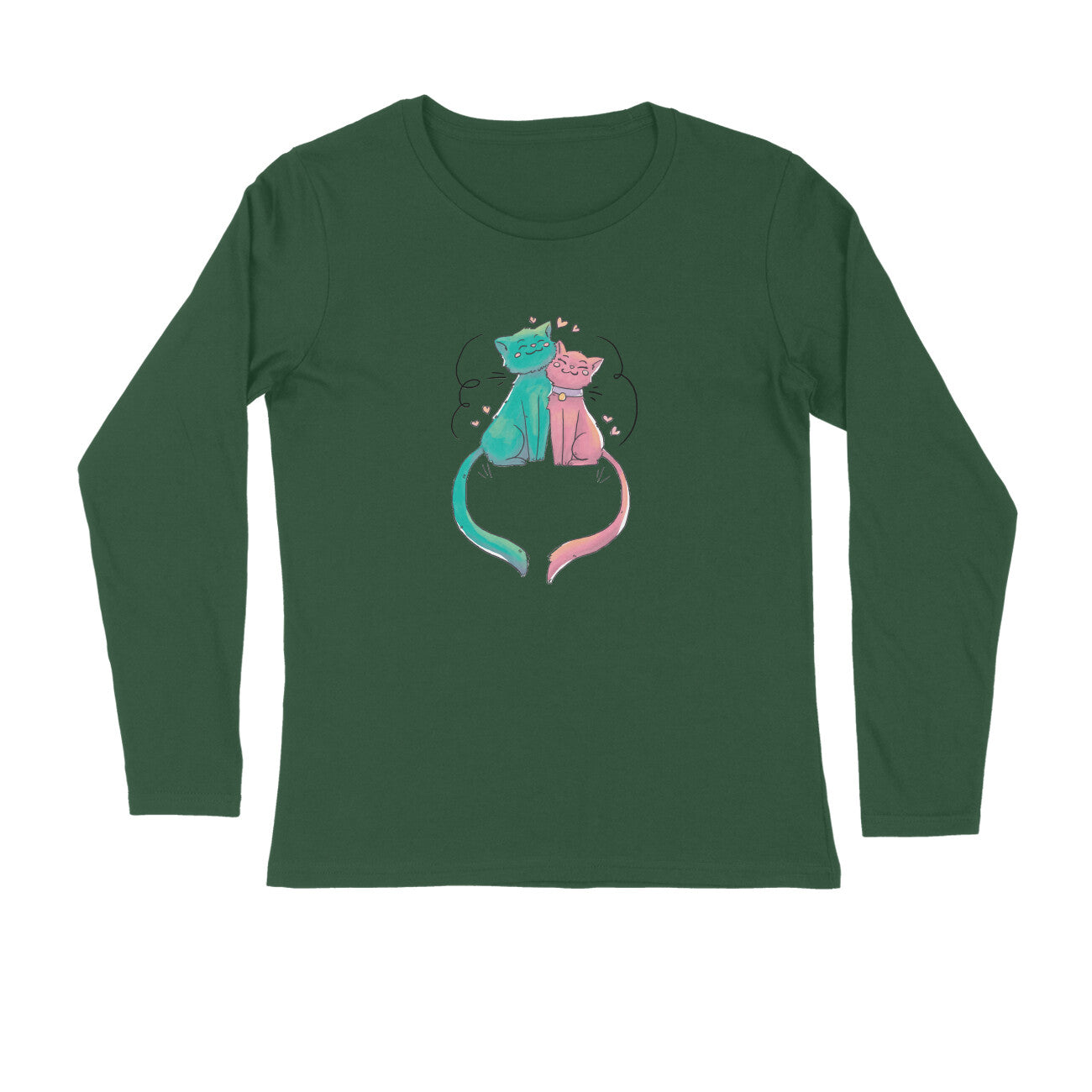 Stepevoli Clothing - Full Sleeves Round Neck (Men) - Cats In Love (7 Colours)