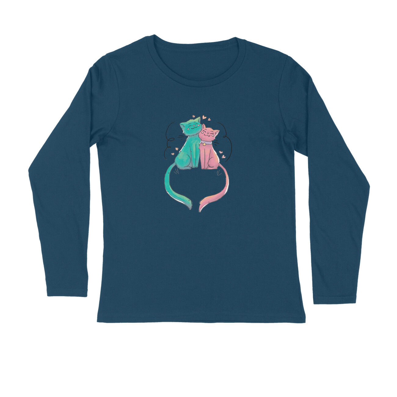 Stepevoli Clothing - Full Sleeves Round Neck (Men) - Cats In Love (7 Colours)