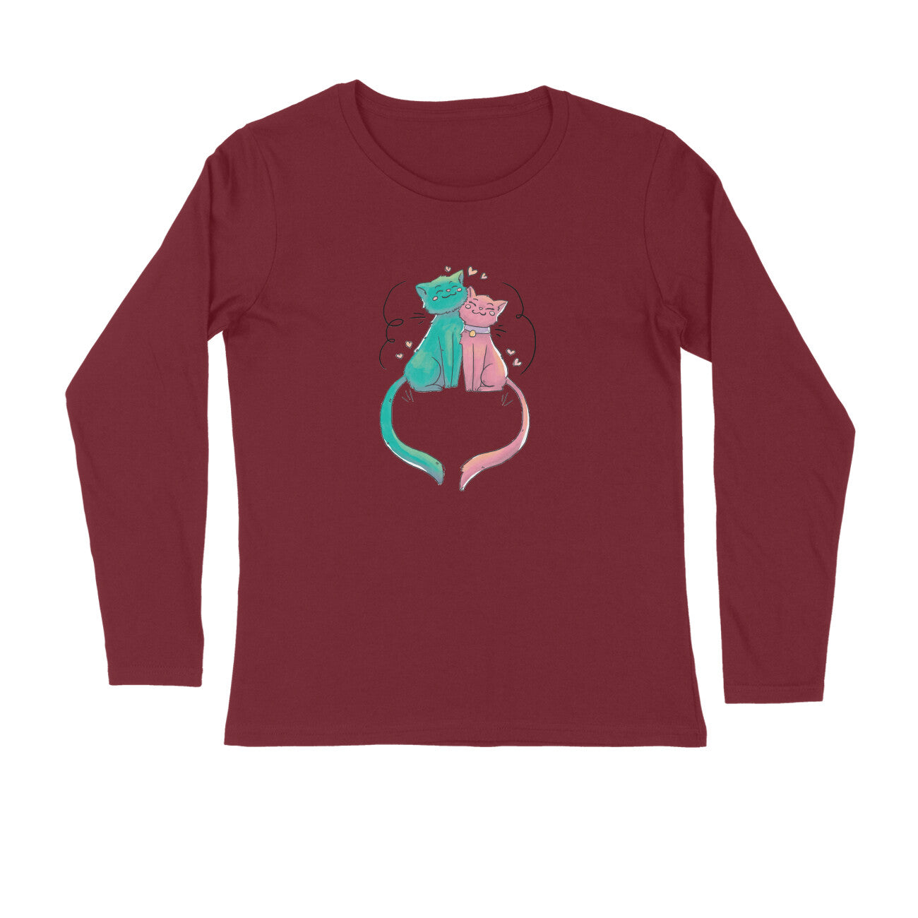 Stepevoli Clothing - Full Sleeves Round Neck (Men) - Cats In Love (7 Colours)