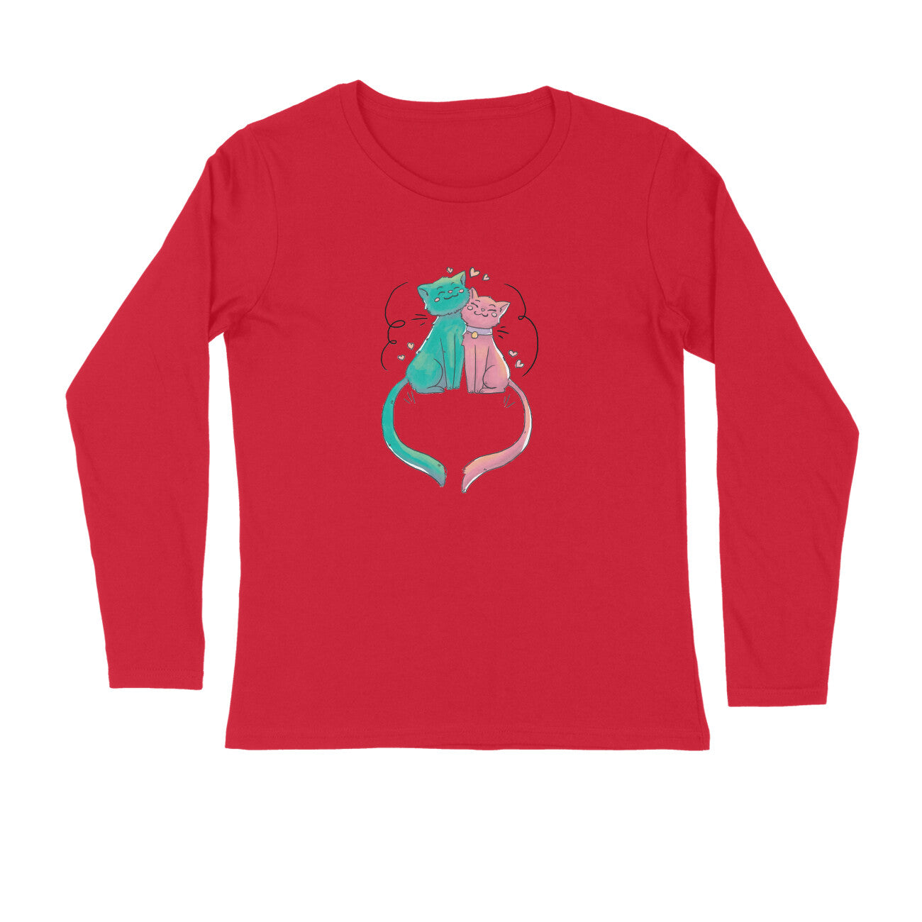 Stepevoli Clothing - Full Sleeves Round Neck (Men) - Cats In Love (7 Colours)