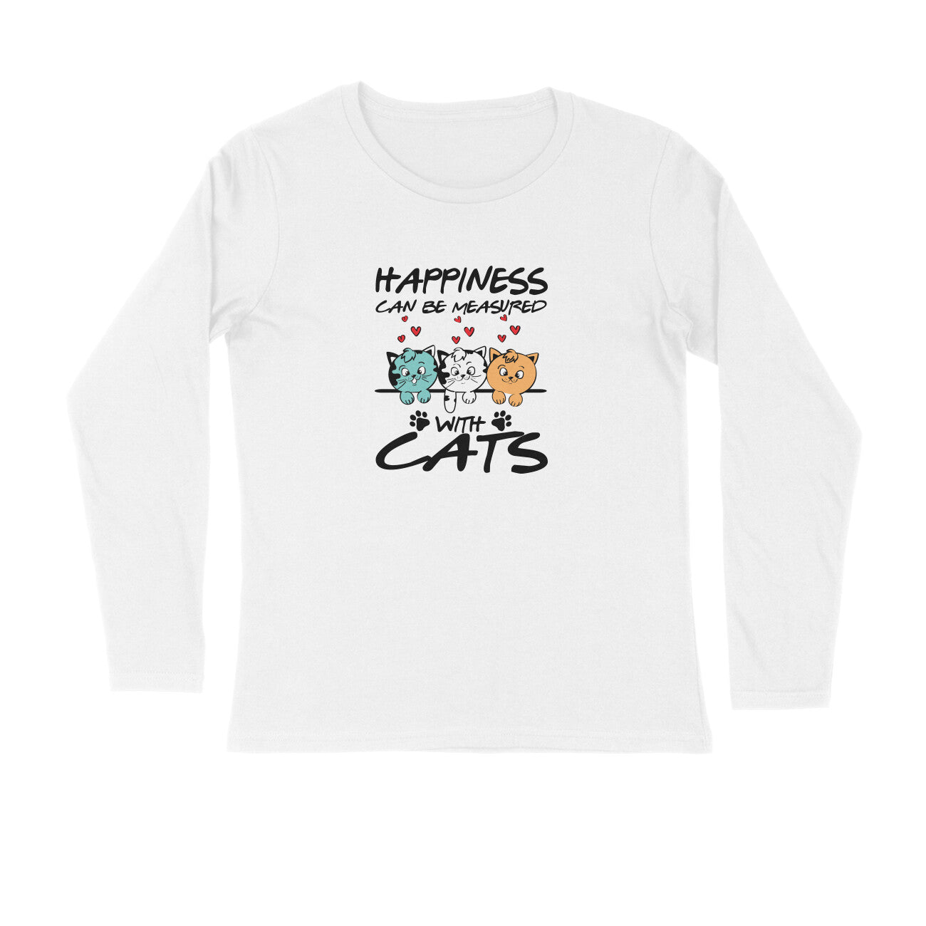 Stepevoli Clothing - Full Sleeves Round Neck (Men) - Feline Happy (3 Colours)