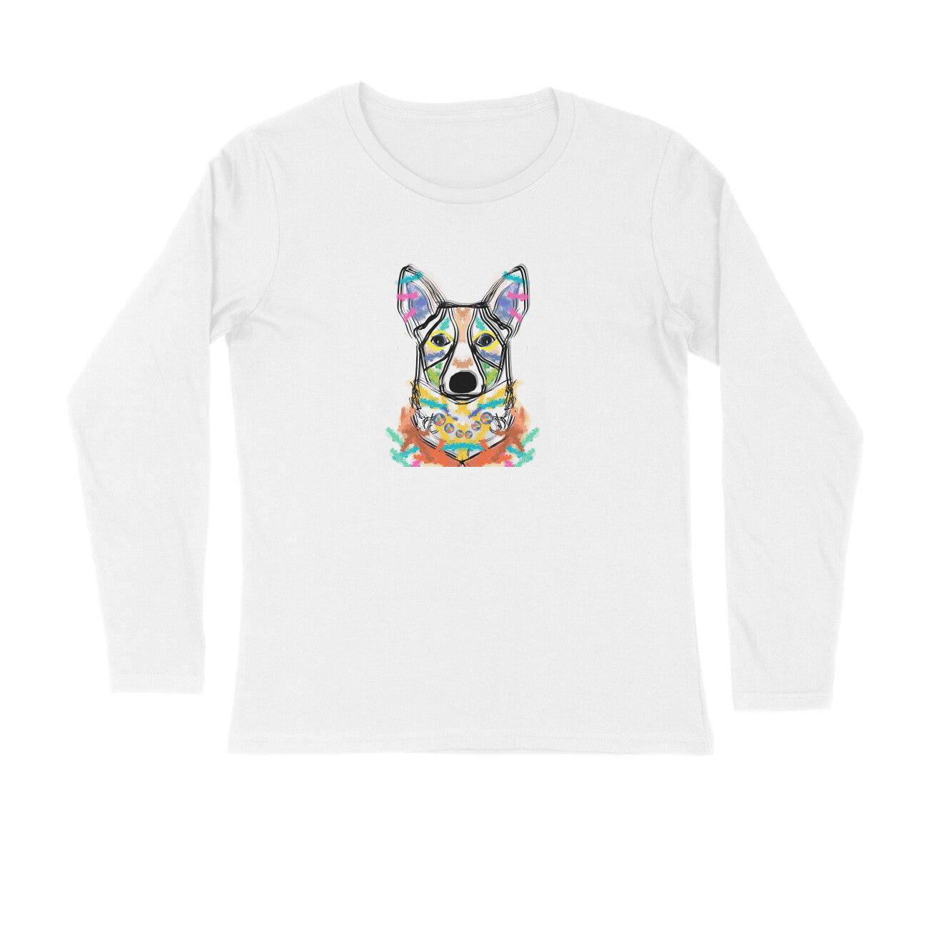 Stepevoli Clothing - Full Sleeves Round Neck (Men) - Happy Corgi (6 Colours)