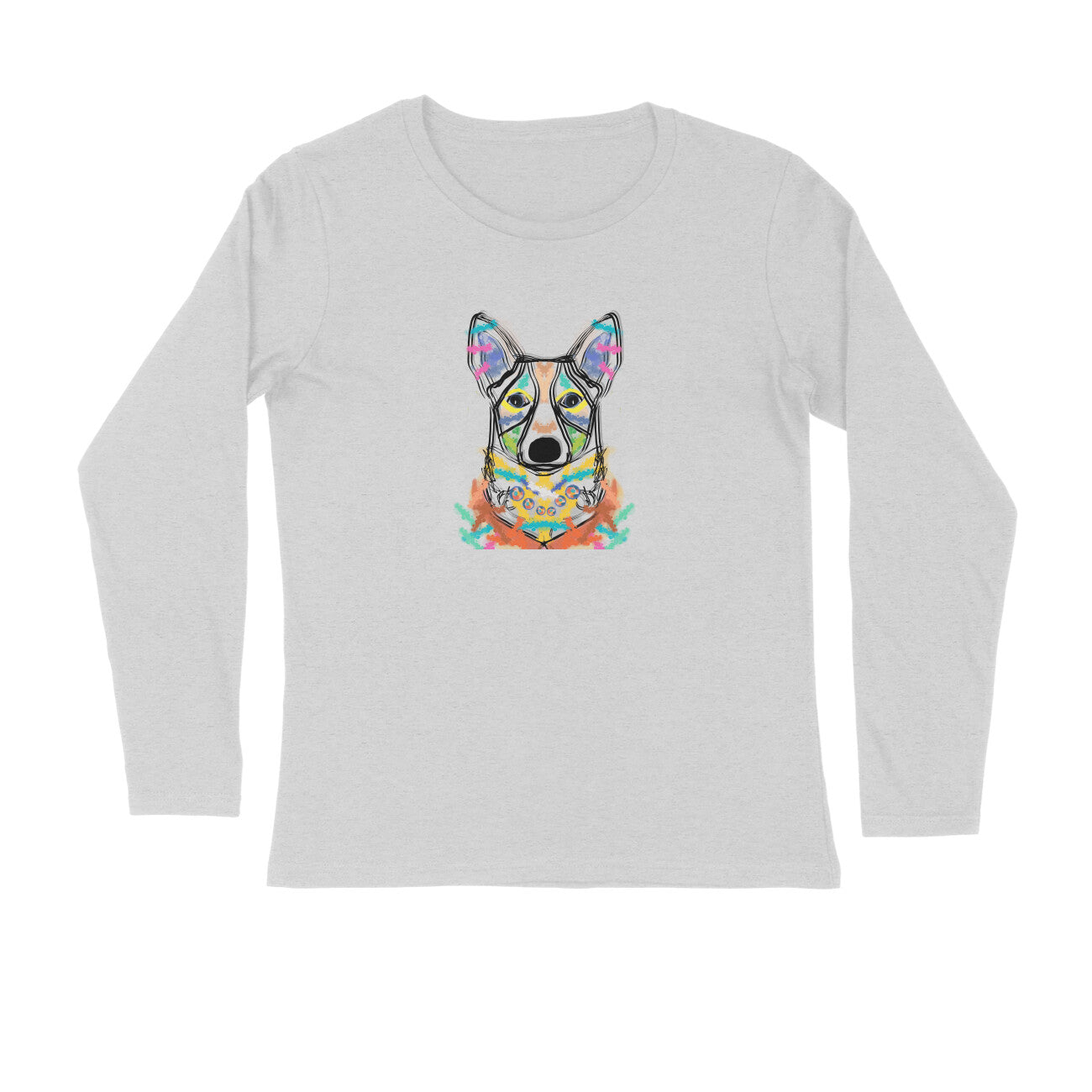 Stepevoli Clothing - Full Sleeves Round Neck (Men) - Happy Corgi (6 Colours)
