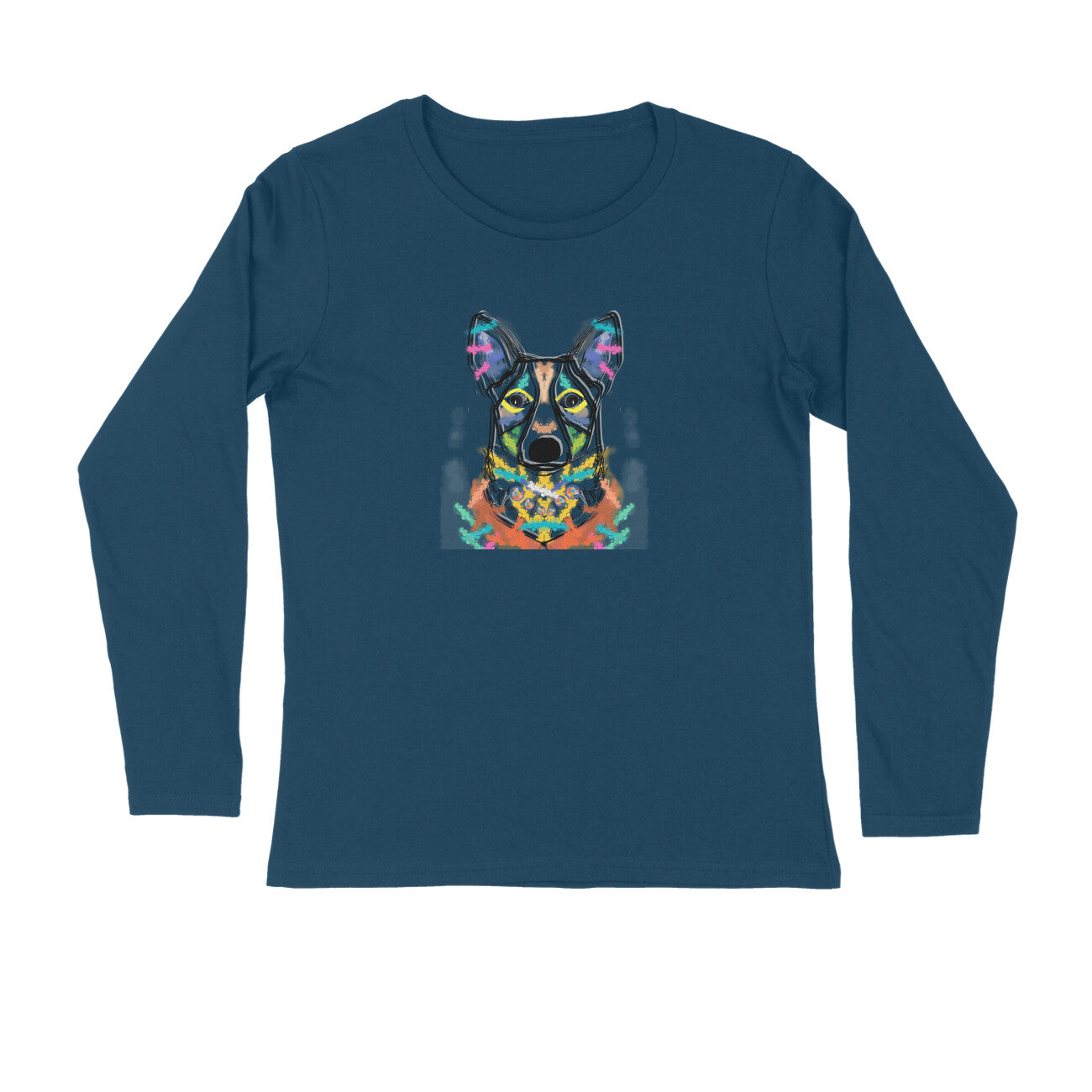Stepevoli Clothing - Full Sleeves Round Neck (Men) - Happy Corgi (6 Colours)