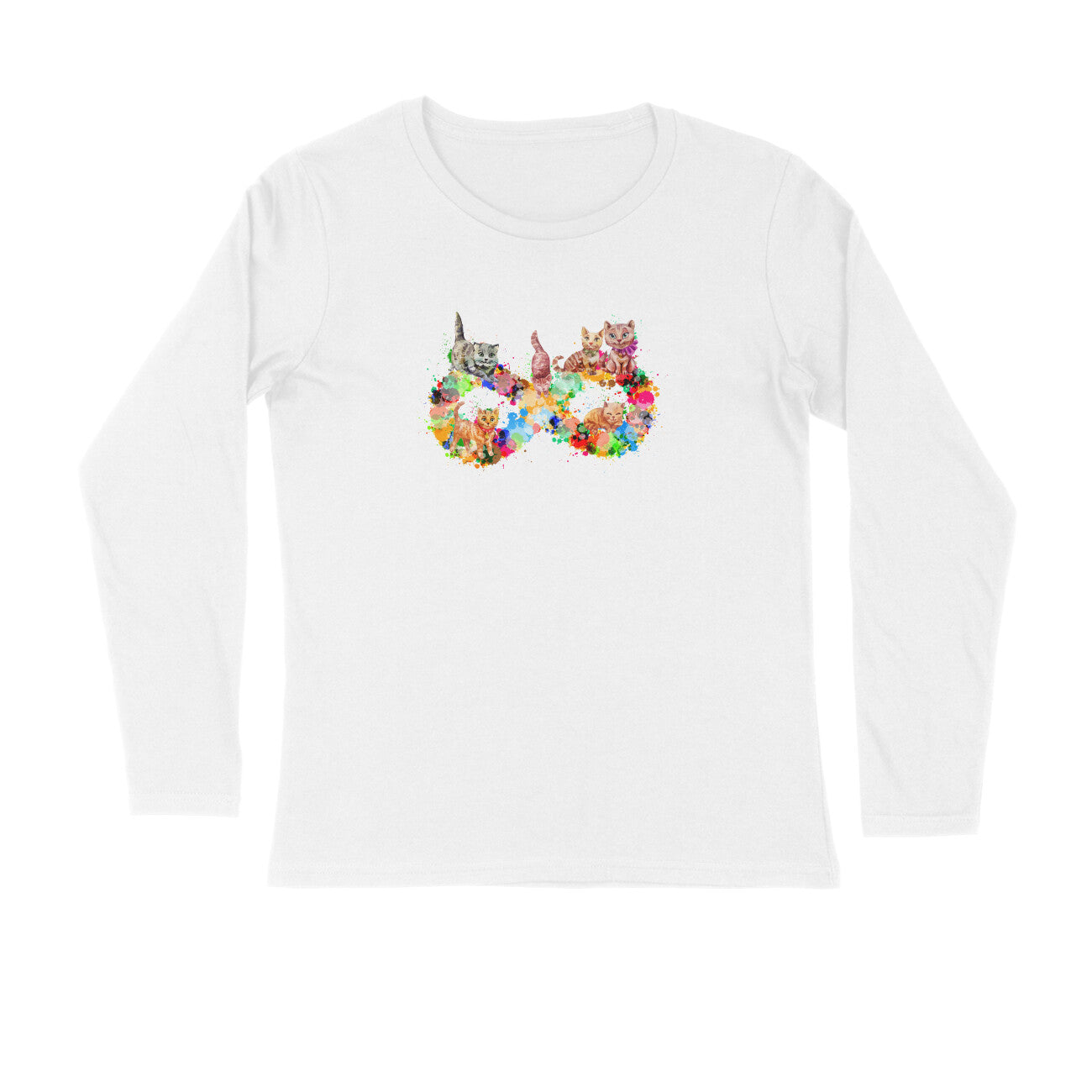 Stepevoli Clothing - Full Sleeves Round Neck (Men) - Infinity Cat Love (7 Colours)