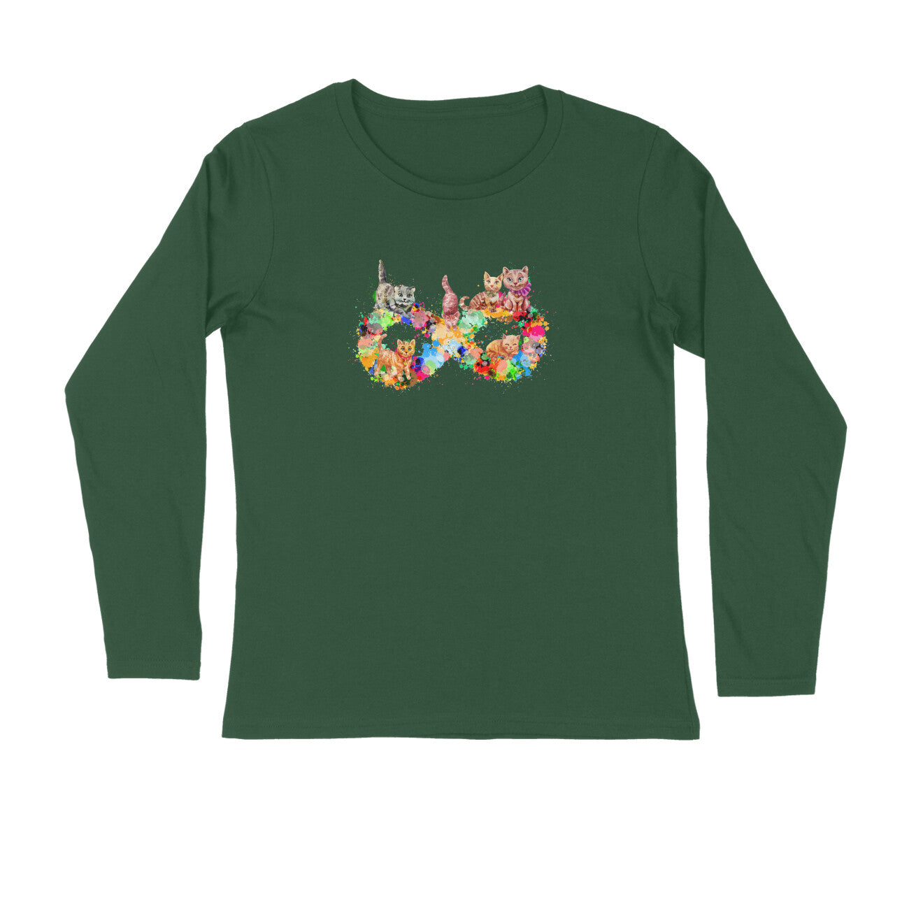Stepevoli Clothing - Full Sleeves Round Neck (Men) - Infinity Cat Love (7 Colours)