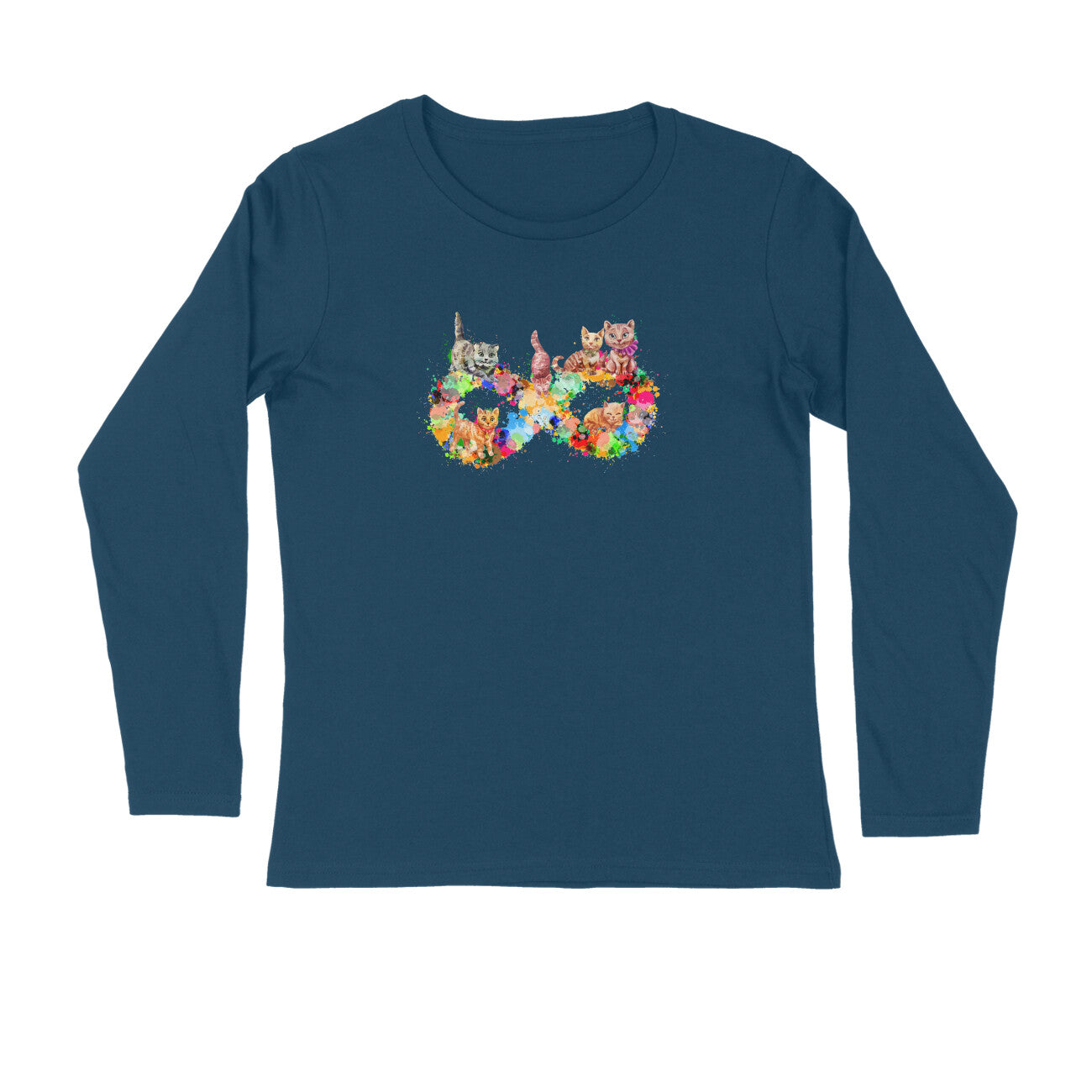 Stepevoli Clothing - Full Sleeves Round Neck (Men) - Infinity Cat Love (7 Colours)