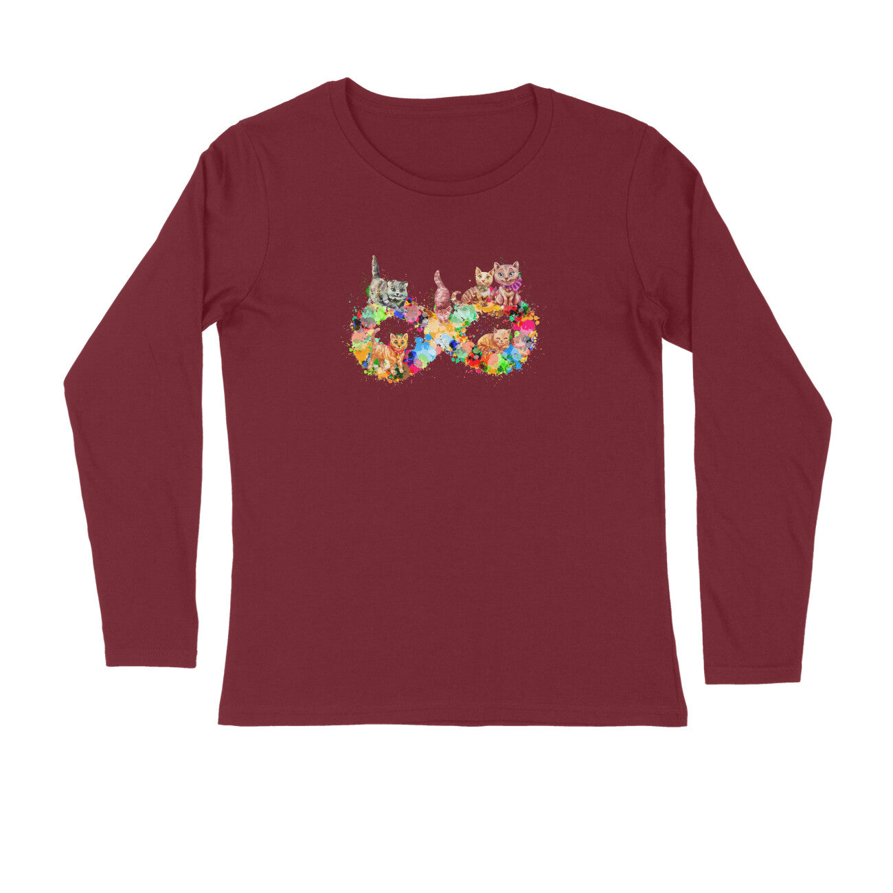 Stepevoli Clothing - Full Sleeves Round Neck (Men) - Infinity Cat Love (7 Colours)