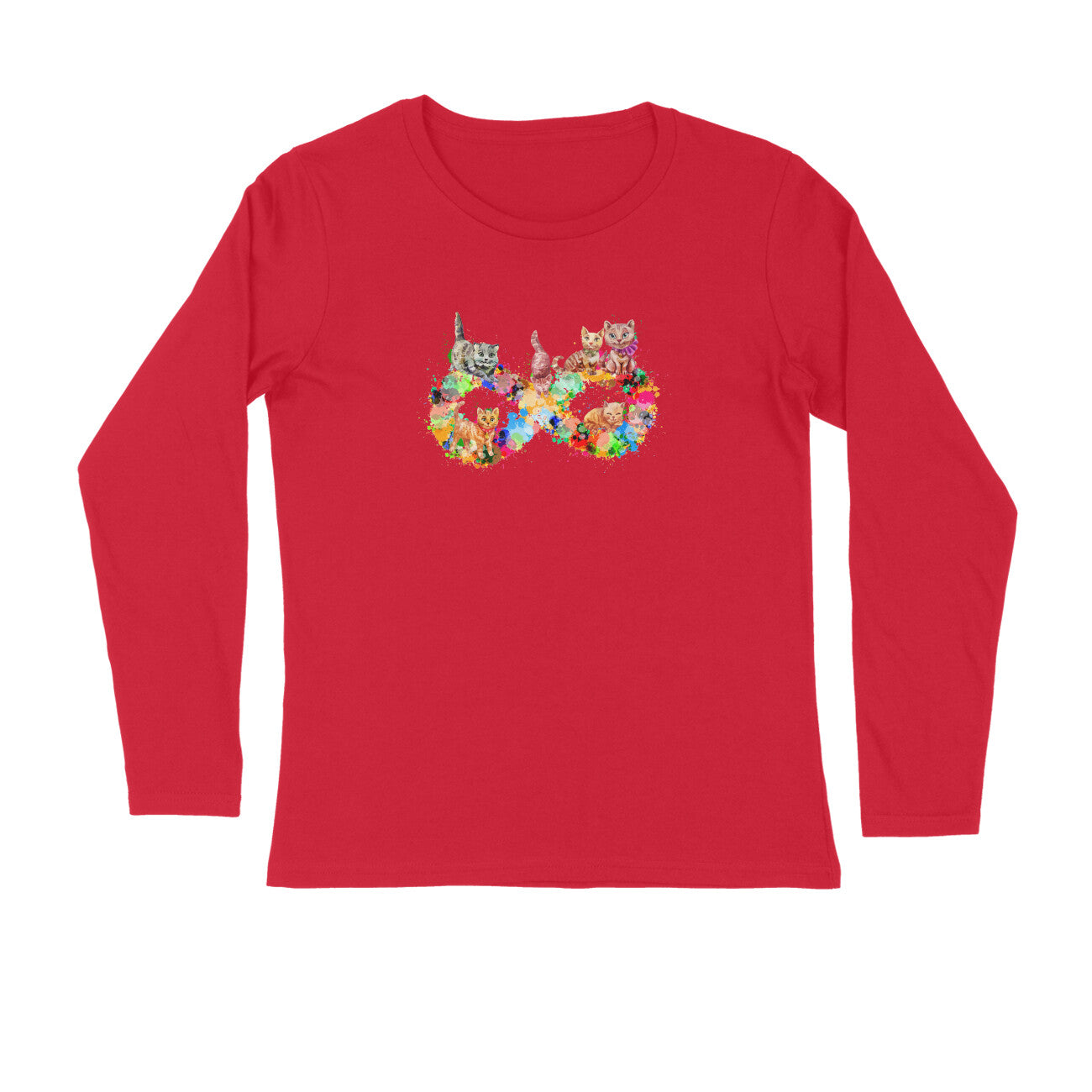 Stepevoli Clothing - Full Sleeves Round Neck (Men) - Infinity Cat Love (7 Colours)