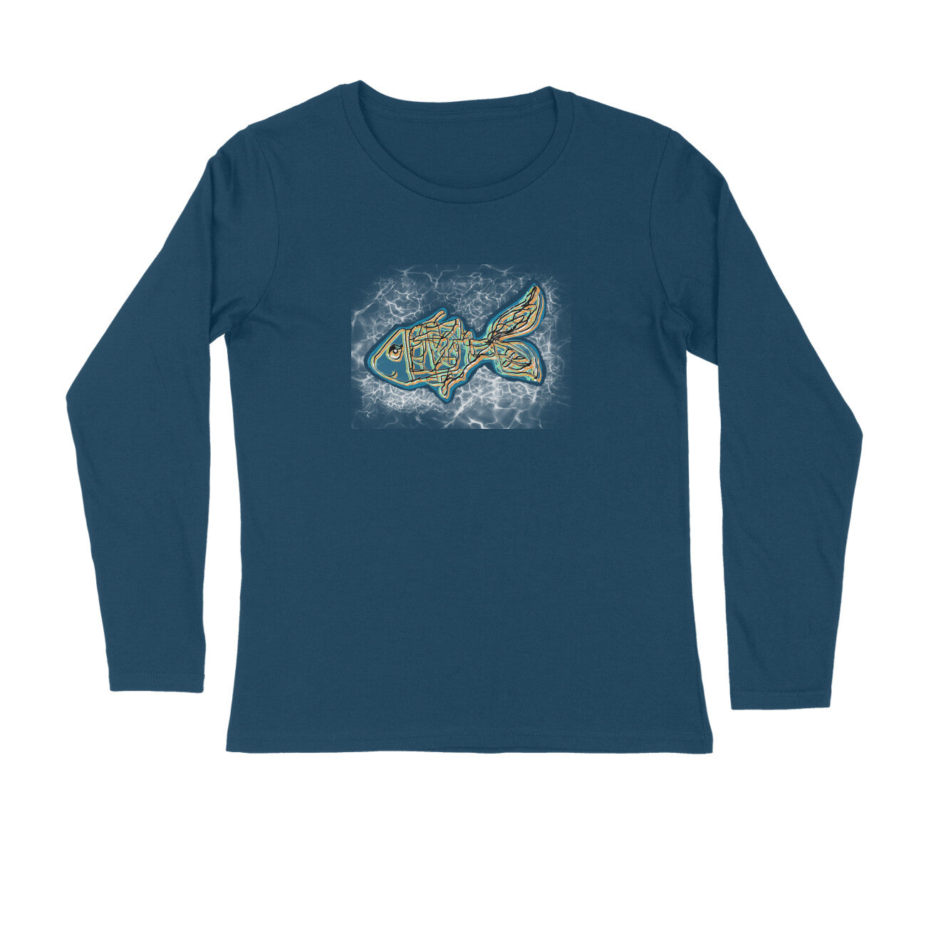 Stepevoli Clothing - Full Sleeves Round Neck (Men) - Little Tamasaba Goldfish (7 Colours)