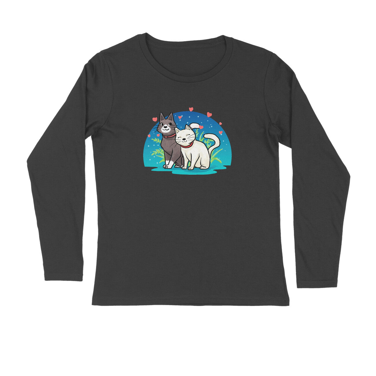 Stepevoli Clothing - Full Sleeves Round Neck (Men) - Pawsitively Adorable Cats (7 Colours)