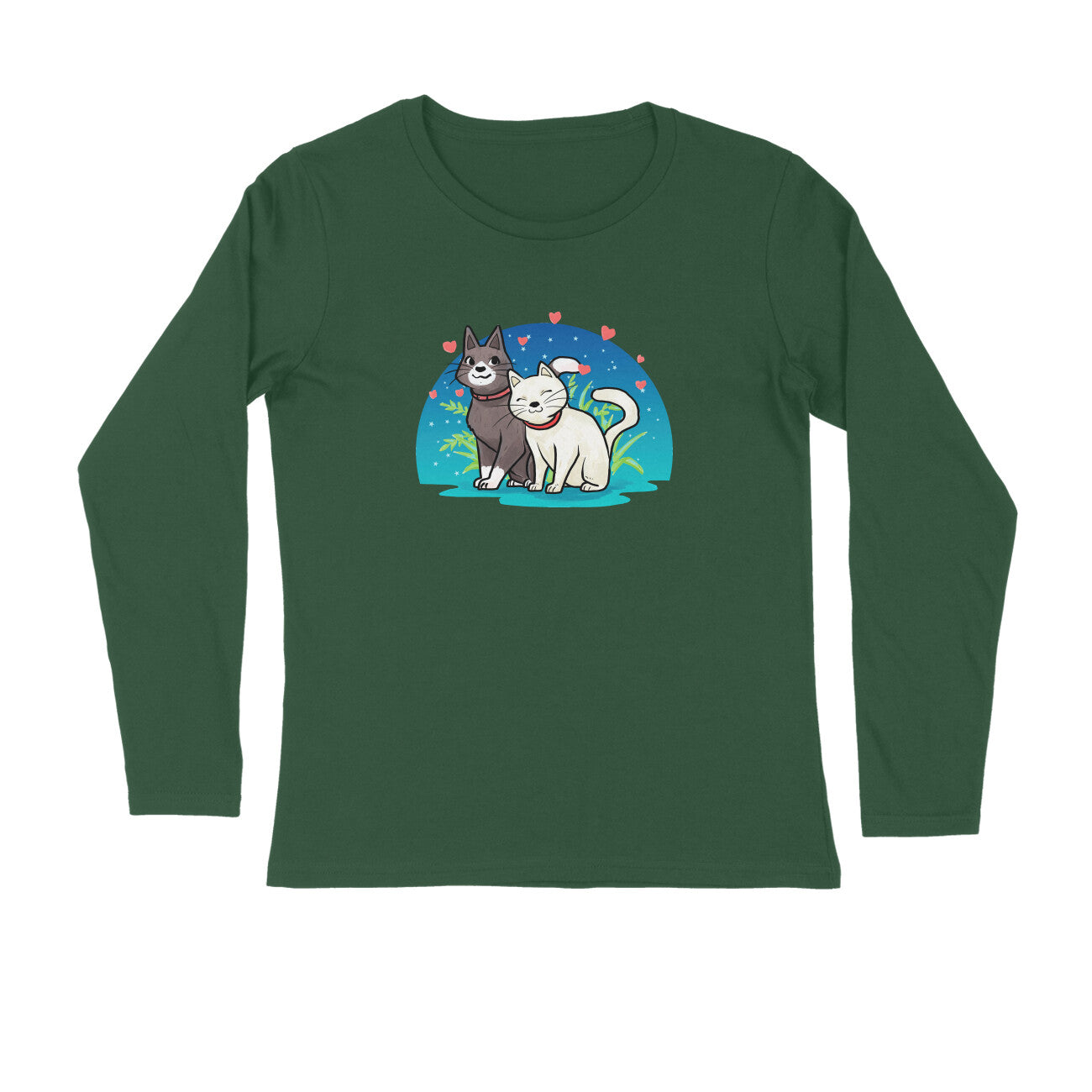 Stepevoli Clothing - Full Sleeves Round Neck (Men) - Pawsitively Adorable Cats (7 Colours)