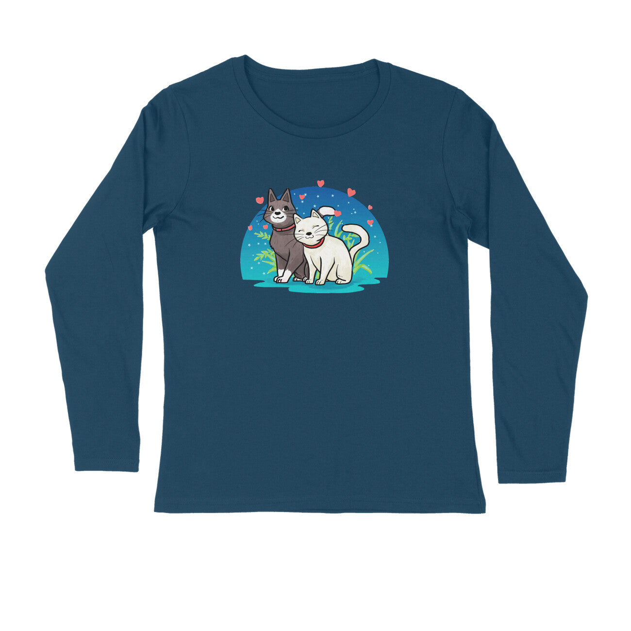 Stepevoli Clothing - Full Sleeves Round Neck (Men) - Pawsitively Adorable Cats (7 Colours)