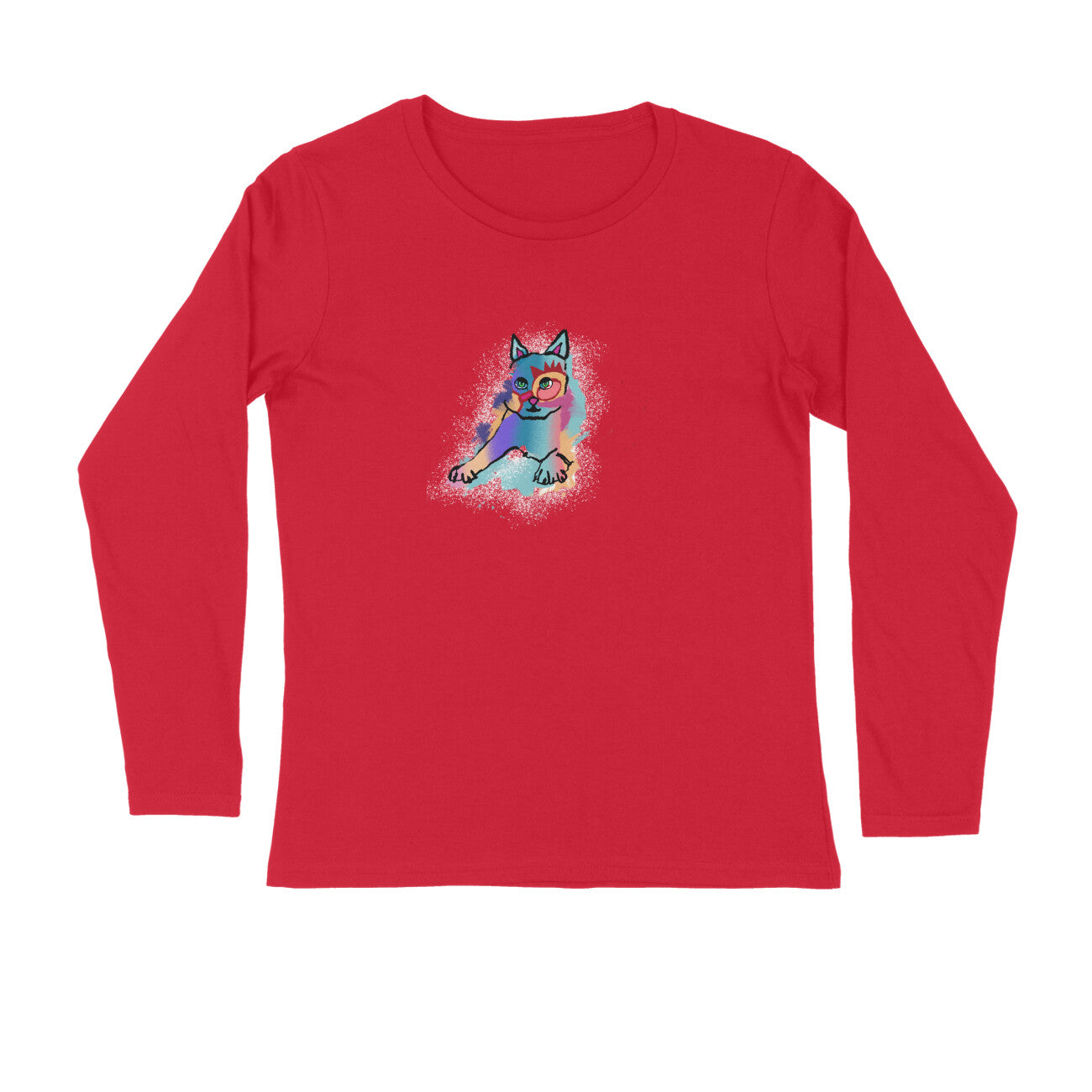 Stepevoli Clothing - Full Sleeves Round Neck (Men) - Russian Blue Sparkle Cat (5 Colours)