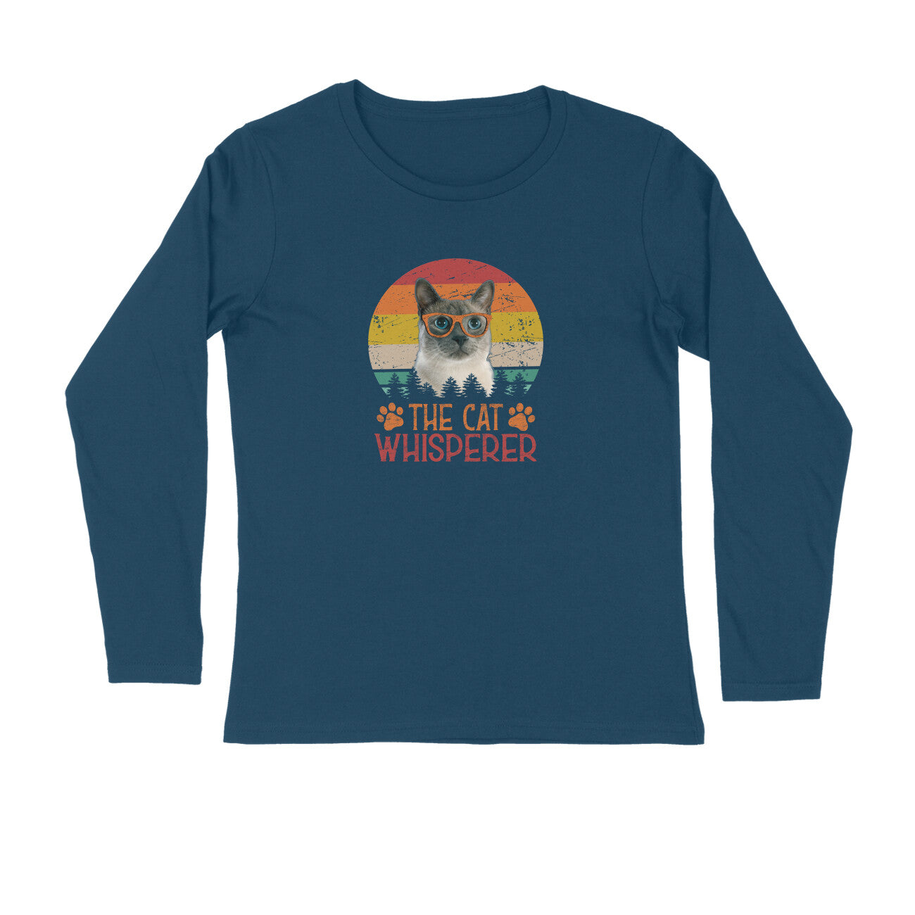 Stepevoli Clothing - Full Sleeves Round Neck (Men) - The Cat Whisperer (5 Colours)