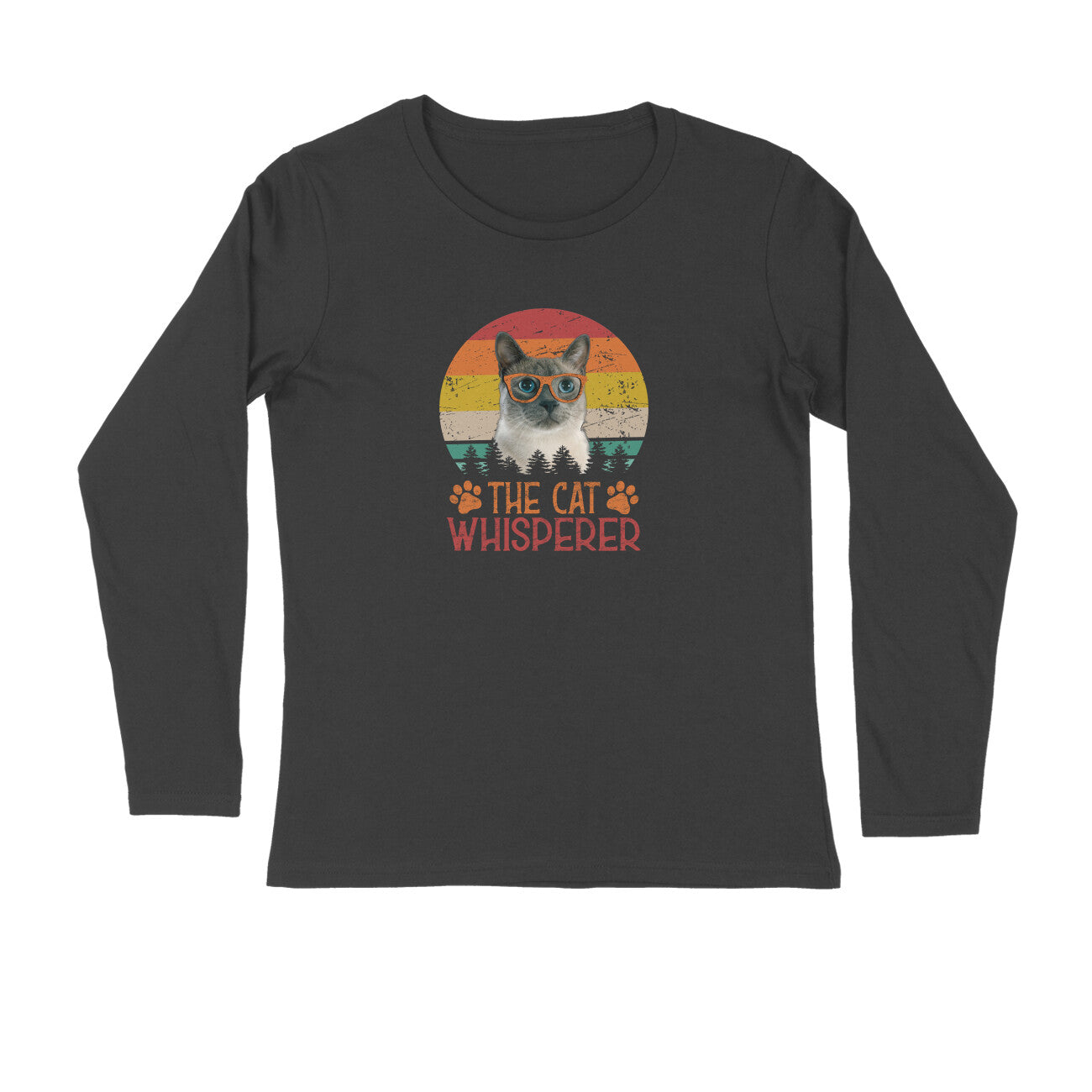 Stepevoli Clothing - Full Sleeves Round Neck (Men) - The Cat Whisperer (5 Colours)
