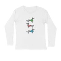 Stepevoli Clothing - Full Sleeves Round Neck (Men) - Three Dachshunds (7 Colours)