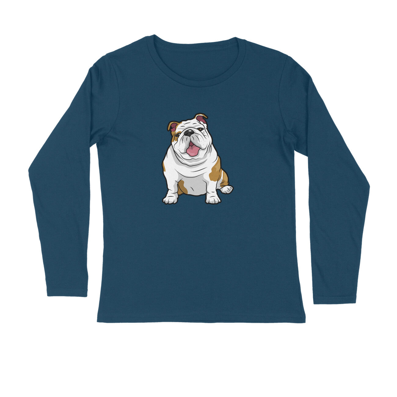 Stepevoli Clothing - Full Sleeves Round Neck (Men) - Wringkly Sprinkly Bulldog (7 Colours)