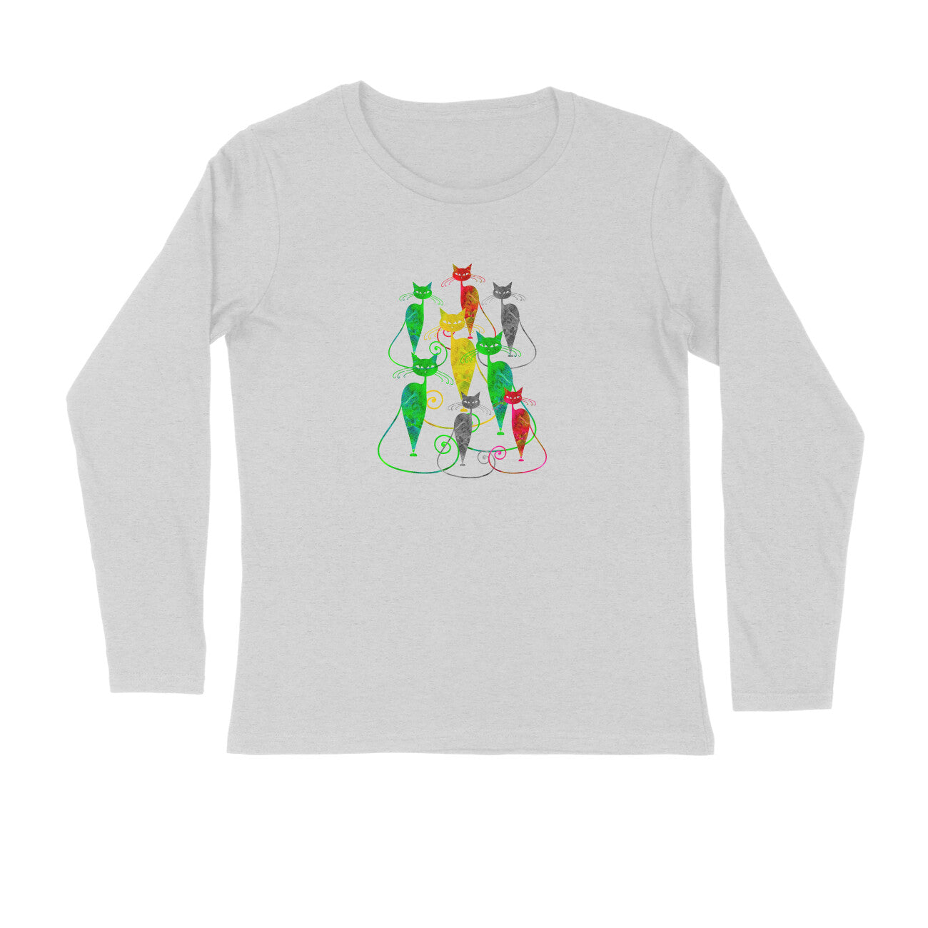 Stepevoli Clothing - Full Sleeves Round Neck (Men) - Sassy Kitties (3 Colours)