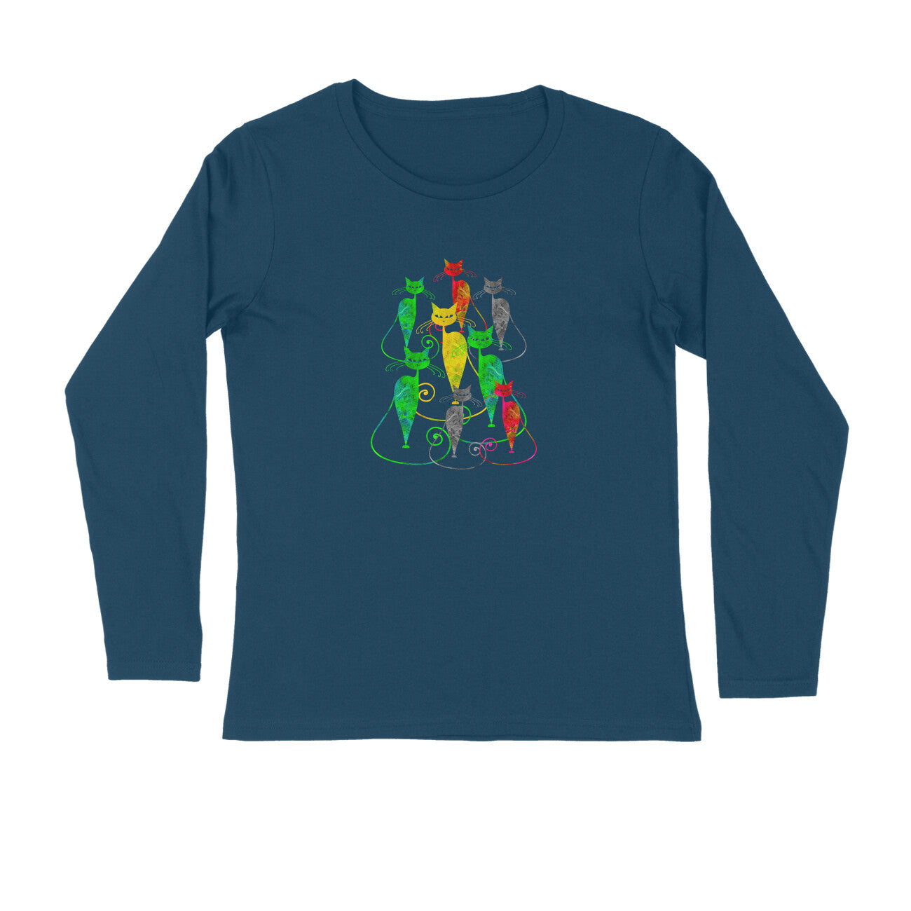 Stepevoli Clothing - Full Sleeves Round Neck (Men) - Sassy Kitties (3 Colours)
