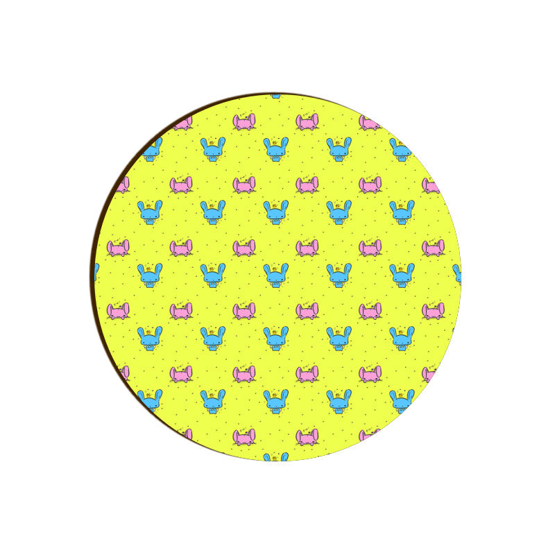 Stepevoli Coasters - Psychedelic Bunny Round Coaster