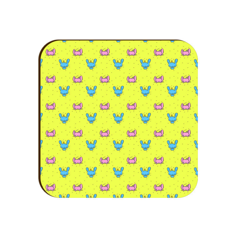 Stepevoli Coasters - Psychedelic Bunny Square Coaster