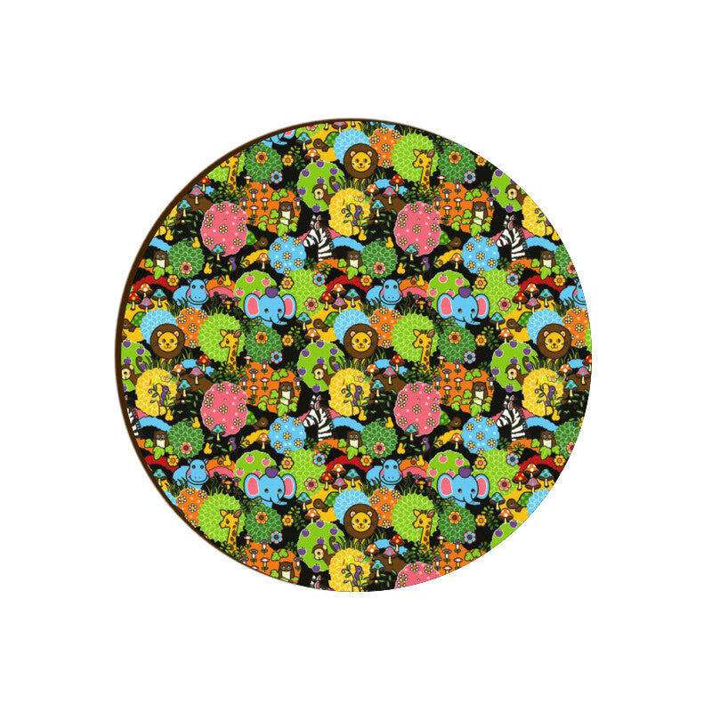 Stepevoli Coasters - Retro Jungle Party Round Coaster