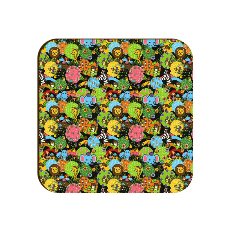 Stepevoli Coasters - Retro Jungle Party Square Coaster