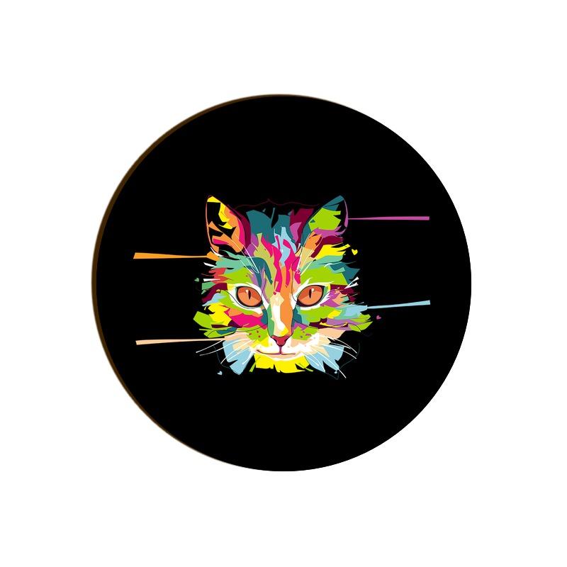 Stepevoli Coasters - Laser Sharp Cat Round Coaster