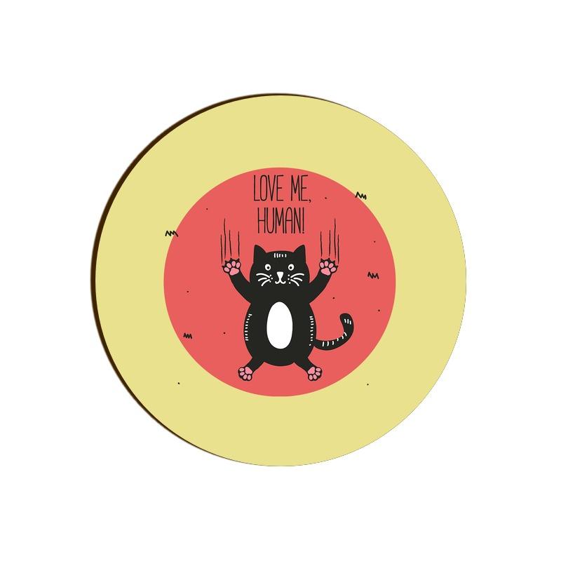 Stepevoli Coasters - Love Me, Human Round Coaster