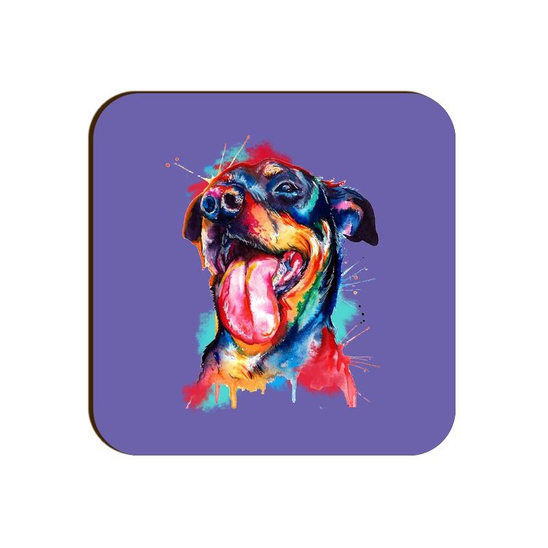 Stepevoli Coasters - Pawfectly Bright Hound Square Coaster