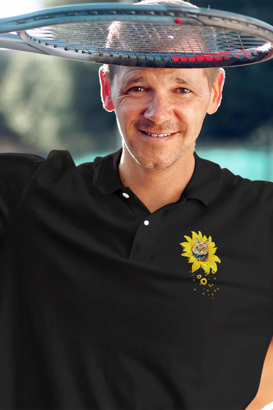 Stepevoli Clothing - Polo Neck T-Shirt (Men) - A Meowment Of Sunshine (10 Colours)