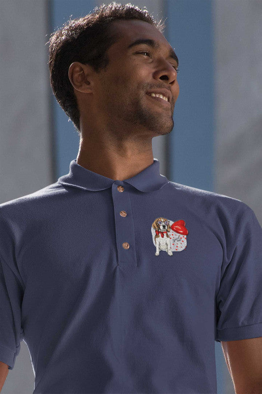 Stepevoli Clothing - Polo Neck T-Shirt (Men) - Beagle Furever Love (11 Colours)
