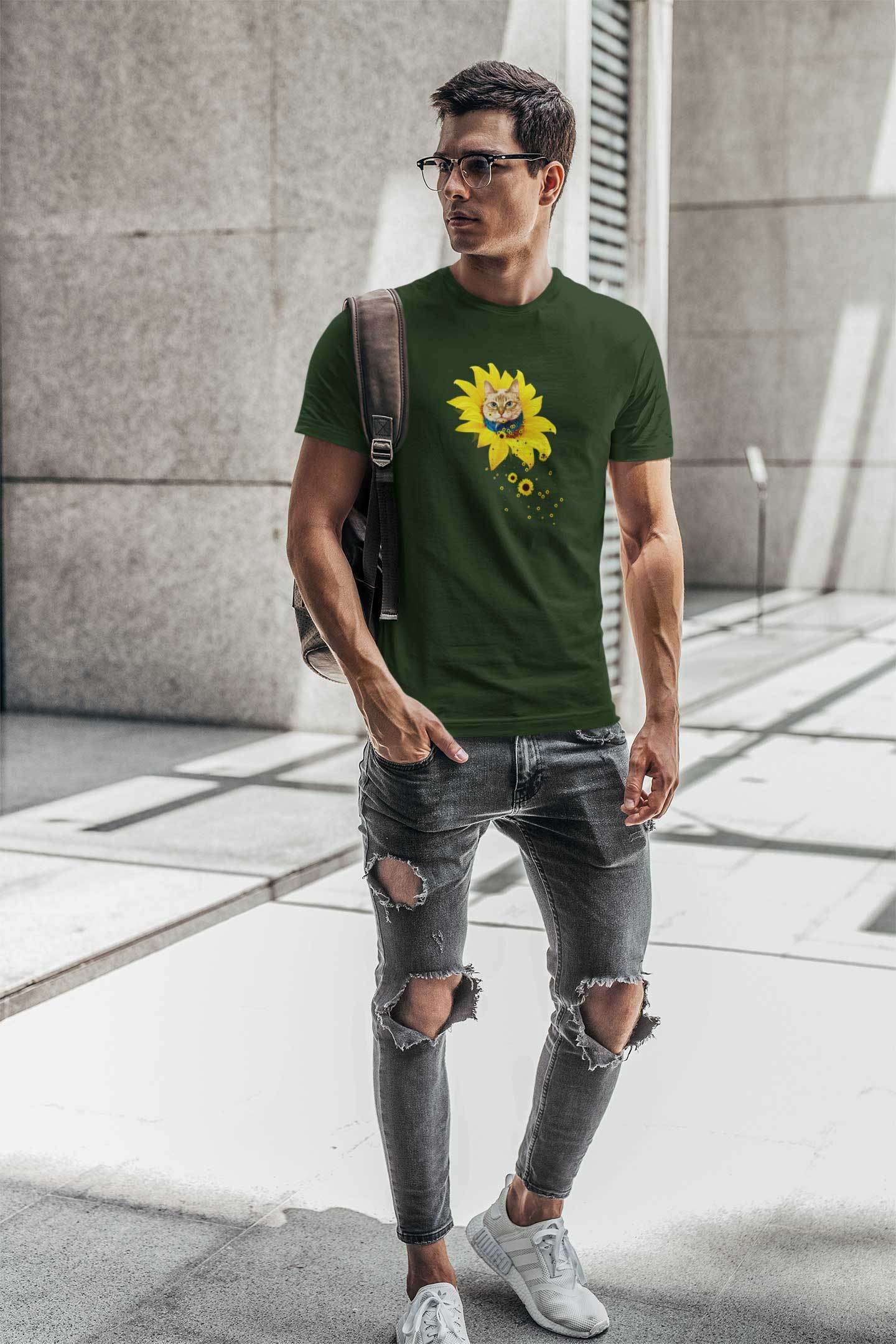 Stepevoli Clothing - Round Neck T-Shirt (Men) - A Meowment Of Sunshine (11 Colours)