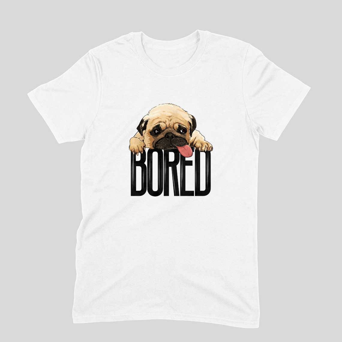 Stepevoli Clothing - Round Neck T-Shirt (Men) - Bored Pug Baby (10 Colours)