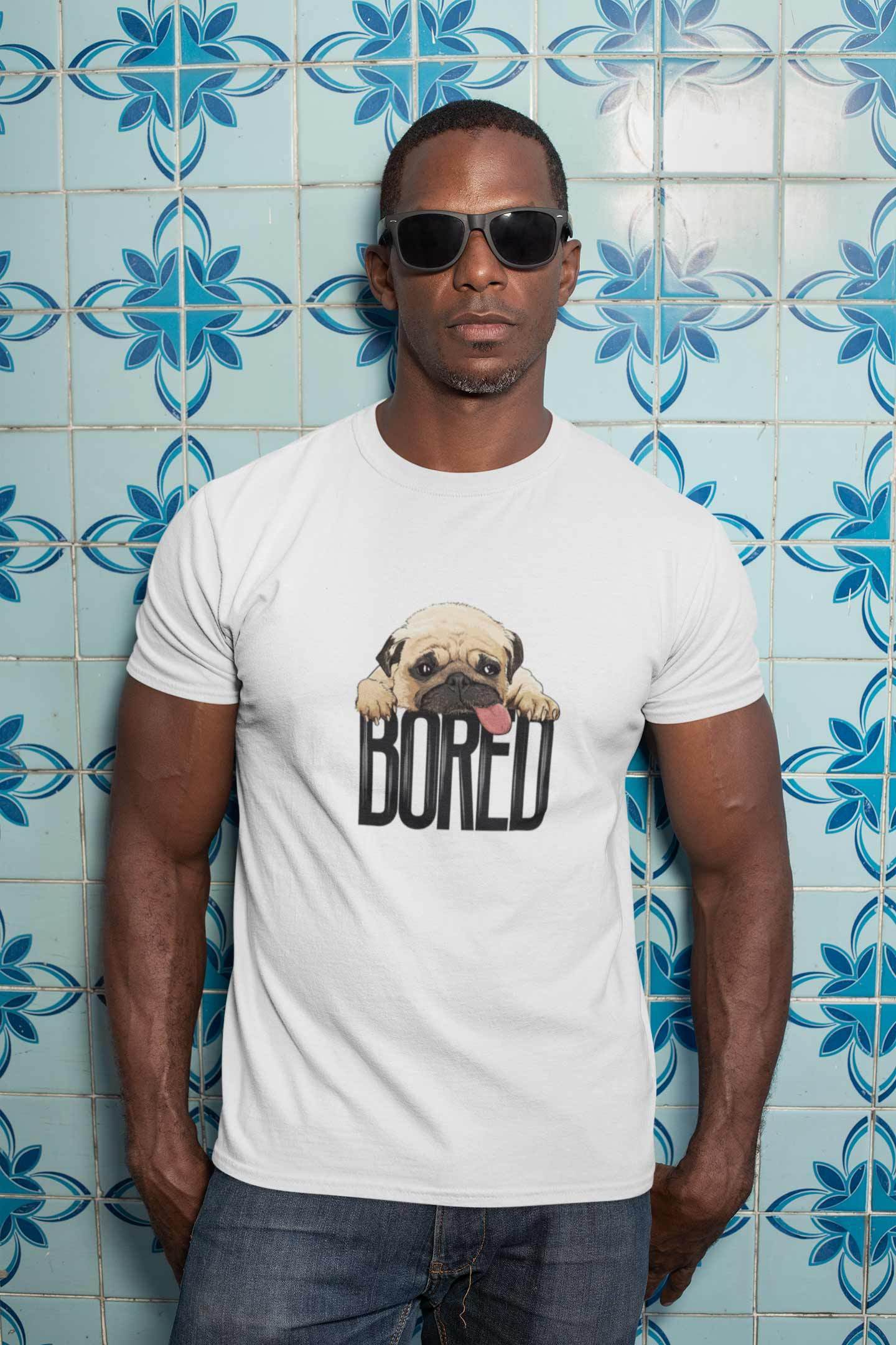 Stepevoli Clothing - Round Neck T-Shirt (Men) - Bored Pug Baby (10 Colours)