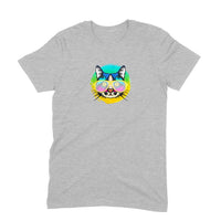 Stepevoli Clothing - Round Neck T-Shirt (Men) - Cat With Glasses (11 Colours)
