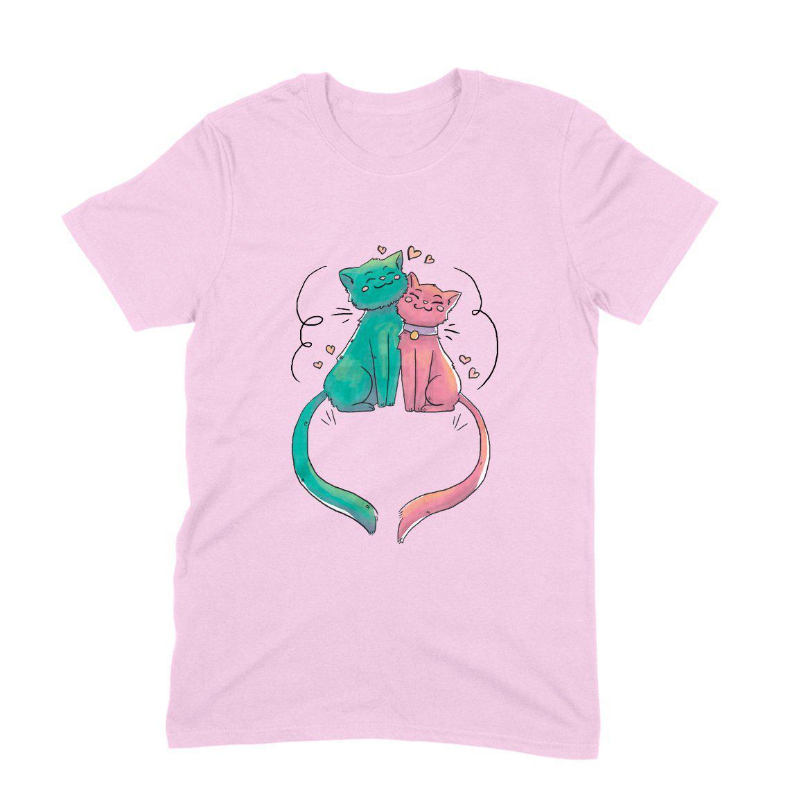 Stepevoli Clothing - Round Neck T-Shirt (Men) - Cats In Love (11 Colours)
